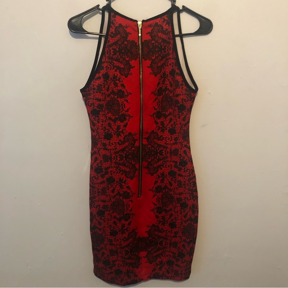 B.Darlin printed high neck bodycon dress sz 7/8 NWT - Picture 6 of 6